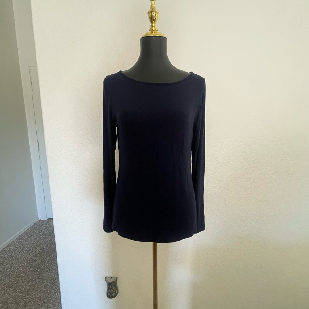 Magaschoni Midnight Blue Long Sleeve Top